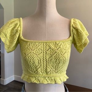 Zara Crochet Crop Top Size Small